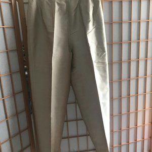 Silk slacks/Beige slacks